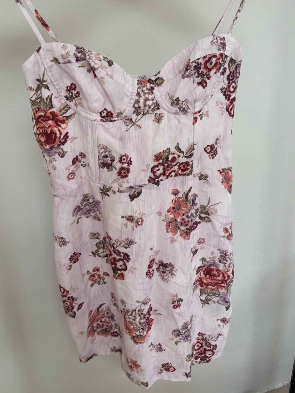 Sweet Floral Mini Slip Dress — Pink Rose